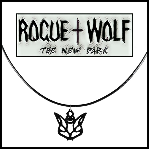Rogue + Wolf Witch Cat Familiar Necklace – 3D Black Polyamide Pendant NWT | Rare - Picture 1 of 8